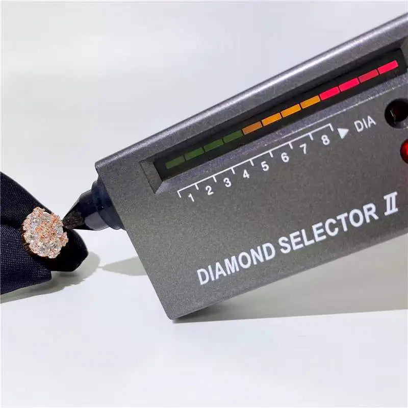 High Quality Hiphop 4Mm D Color Moissanite Earrings with Screw Back Women Men Jewelry Gold Plated 925 Silver Stud Earrings Gift