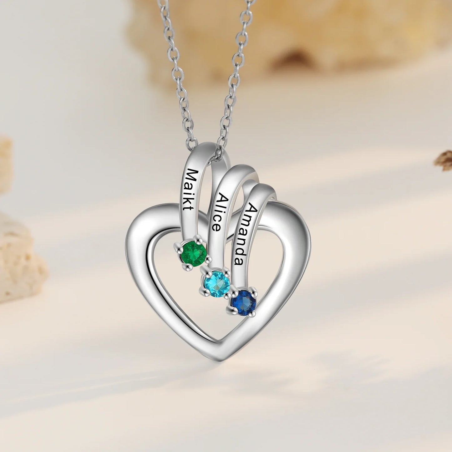 Custom Name Heart Necklace