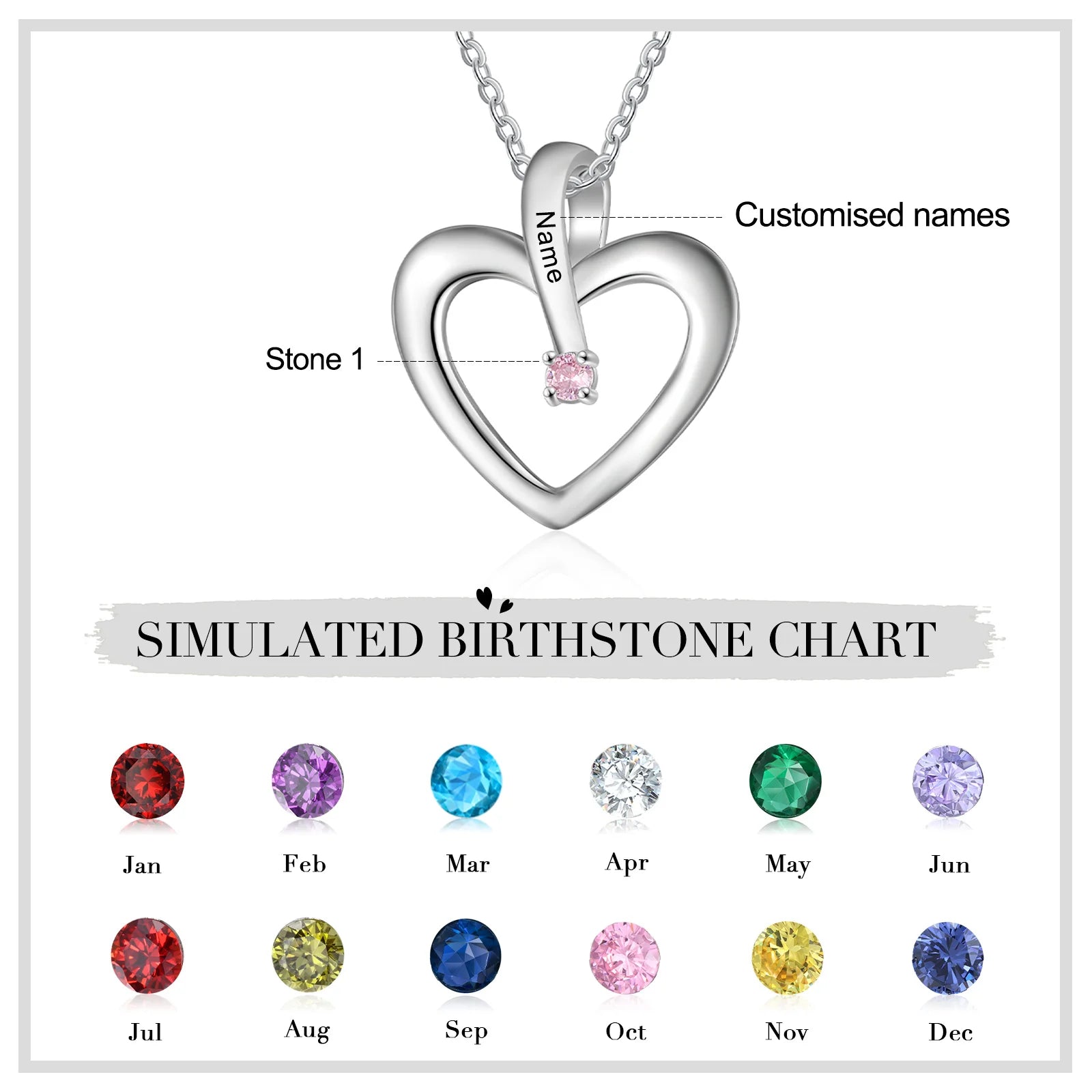 Custom Name Heart Necklace