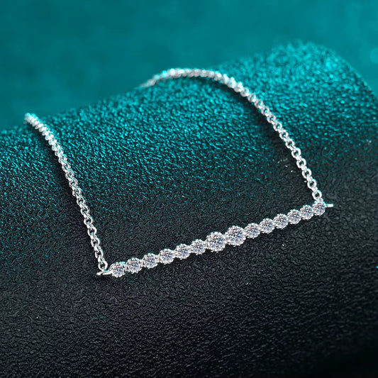 D VVS1 All Moissanite Bracelets for Women 0.24Ct round Lab Diamond GRA S925 Sterling Silver Plated 18K Dainty Bracelet