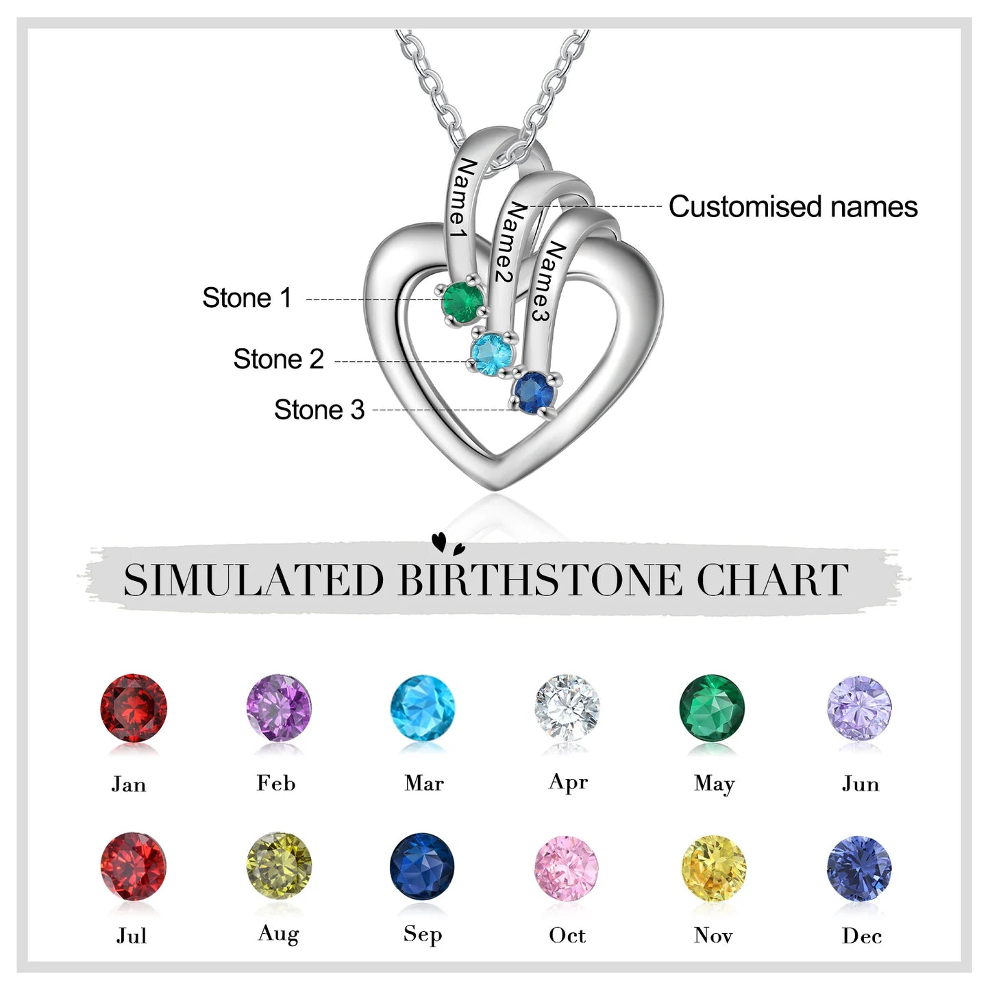 Custom Name Heart Necklace