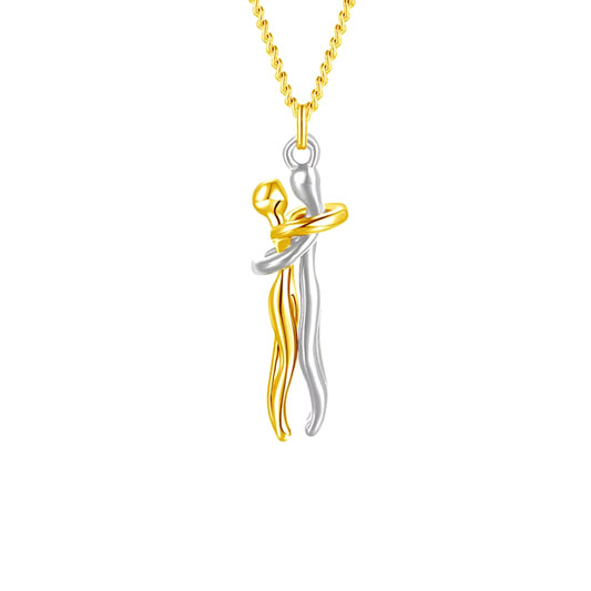 Embrace Forever – Adjustable Hugging Couple Pendant Necklace for Lovers