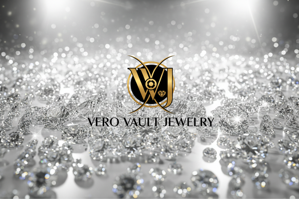 Vero Vault Jewelry Logo with Sparkling Diamonds